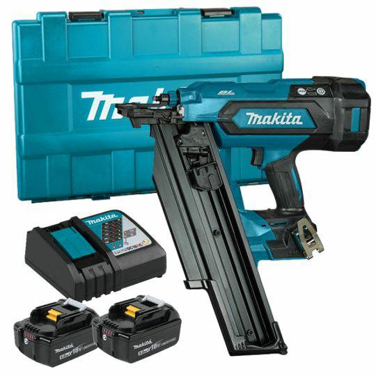 Makita spijkermachine 18v dbn901rte 20-22° 50-90mm 2x5,0ah