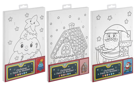 Obraz Moxy na płótnie po numerach Boże Narodzenie - 29,7x19,5cm