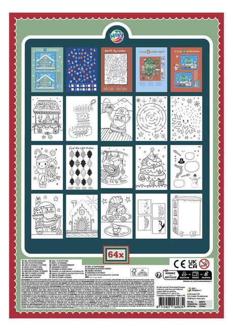 Moxy kleur- en activiteitenboek kerstmis - 64pag
