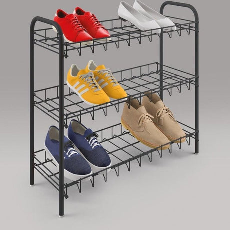 Butowy stojak na buty metaltex 3 piętra 64x23x59 cm czarny