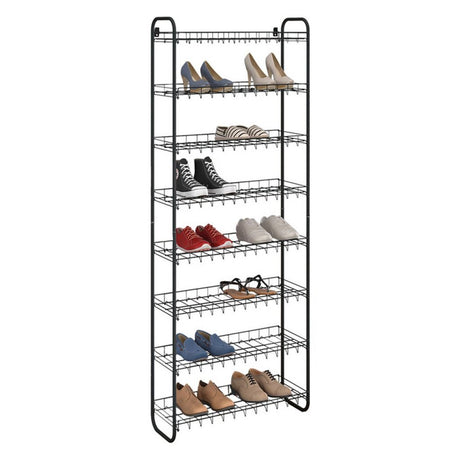 Półka na buty Metaltex 8 poziomów 64x23x165 cm czarna