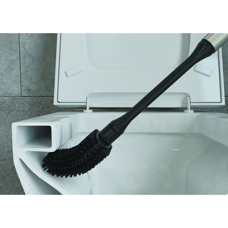 Metaltex cleany szczotka do WC + uchwyt 13x8x47 cm czarna stal nierdzewna