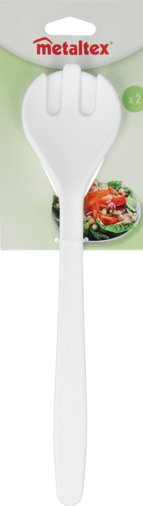 Plastikowe sztućce do sałatek 27,5 cm | 6 sztuk
