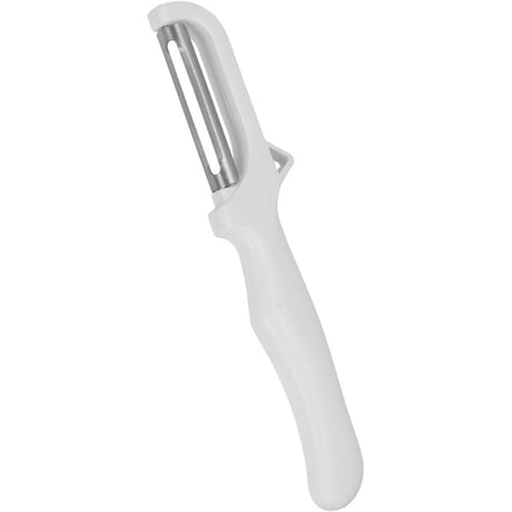 Szybka obieraczka Metaltex 18cm biała na karcie