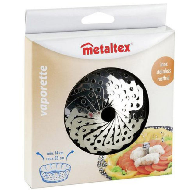 Kosz parowy do gotowania warzyw Metaltex ze stali nierdzewnej 14-23cm