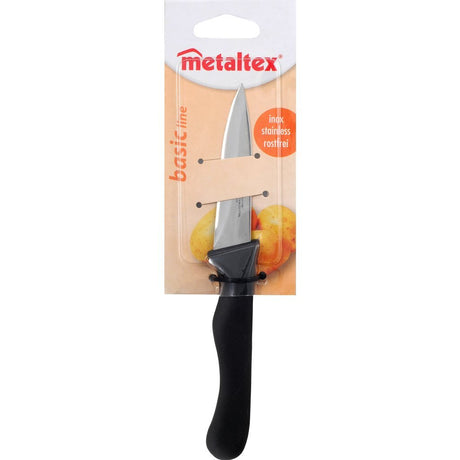 Nóż kuchenny Metaltex basic line 21,5 cm ze stali nierdzewnej w kolorze czarnym