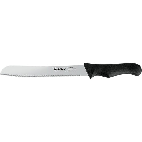 Nóż do chleba Metaltex basic line 31 cm ze stali nierdzewnej w kolorze czarnym
