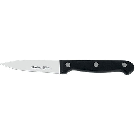 Profesjonalny nóż do obierania Metaltex 18 cm ze stali nierdzewnej w kolorze czarnym