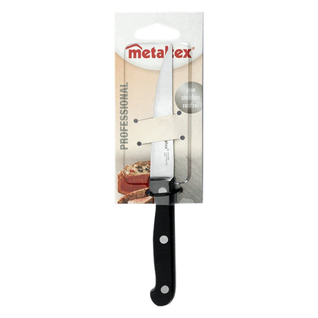 Profesjonalny nóż do steków Metaltex 21 cm ze stali nierdzewnej w kolorze czarnym
