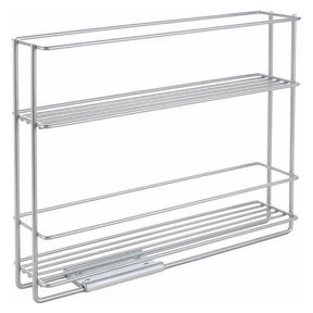 MetalTex Space Saver Smart Kitchen Extenble Spice Rack 6x28x22 cm Srebrny