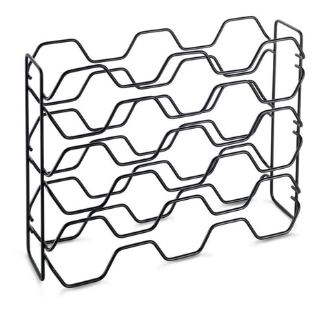 Stojak na wino Metaltex sześciokątny na 15 butelek 43x12x34 czarny