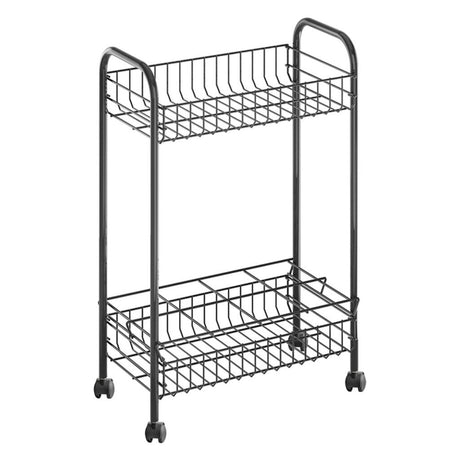 Wózek Metaltex Belino Lava + uchwyt na butelkę 23x41x63 czarny