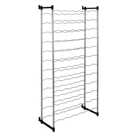 Stojak na butelki Metaltex Bardolino na 72 butelki 59x26x124 cm srebrno-czarny