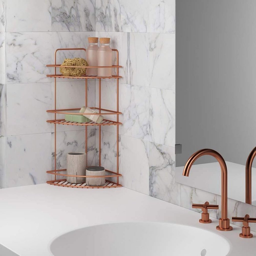 Metaltex Shower 3 piętra 26x13x53 cm miedź