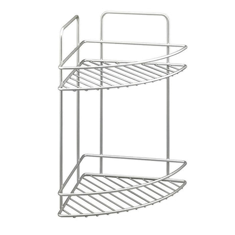 Tomado-metaltex Tomado Metaltex Reflex Narożny wieszak łazienkowy 2 piętra srebrnoszary