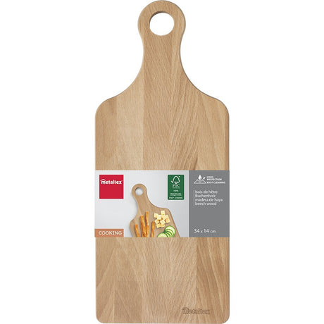 Deska z drewna bukowego Metaltex z uchwytem 34x14 cm