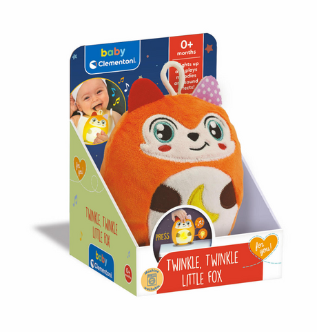 Clementoni Baby Twinkle Winkle Little Fox przytulaśna lampka nocna