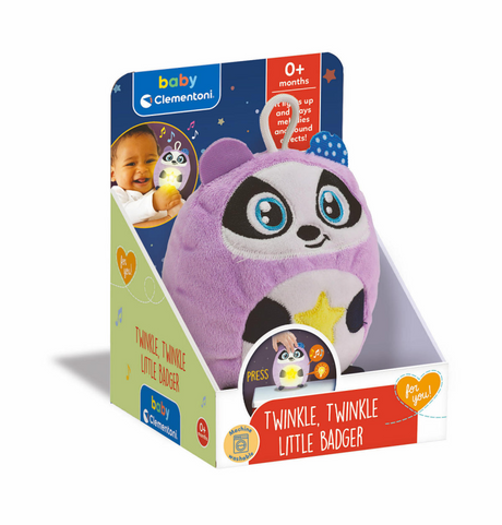 Fioletowa przytulaśna lampka nocna Clementoni Twinkle Twinkle Little Panda