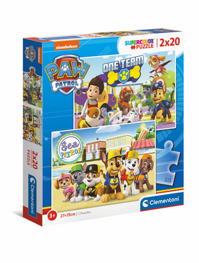 Clementoni Jigsaw Puzzle Super Color Paw Patrol, 2x20st.