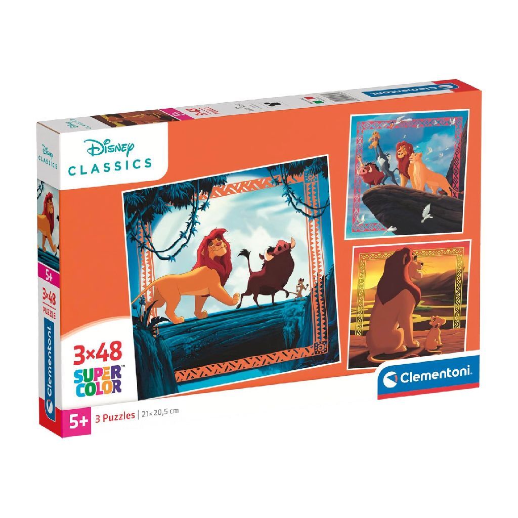 Puzzle Clementoni Supercolor Król Lew 3x48 elementów