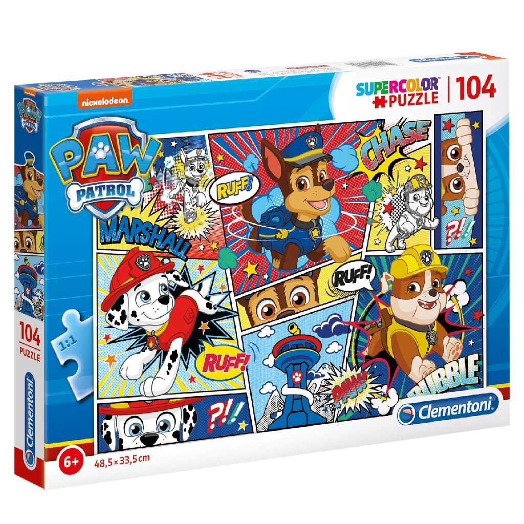 Puzzle Psi Patrol firmy Clementoni Supercolor, 104 elementy
