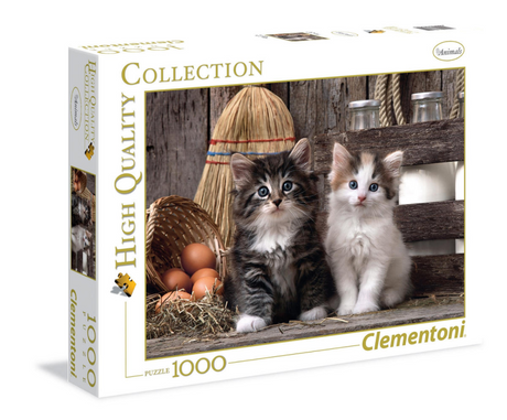 Clementoni - puzzle - 1000 elementów - urocze kociaki - puzzle dla dorosłych - kolekcja wysokiej jakości