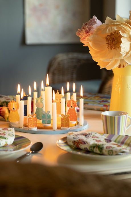 Goki verjaardagskrans - dierenvrienden - hout - happy birthday!