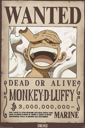 Abystyle poster one piece - wanted luffy wano 61x91,5cm