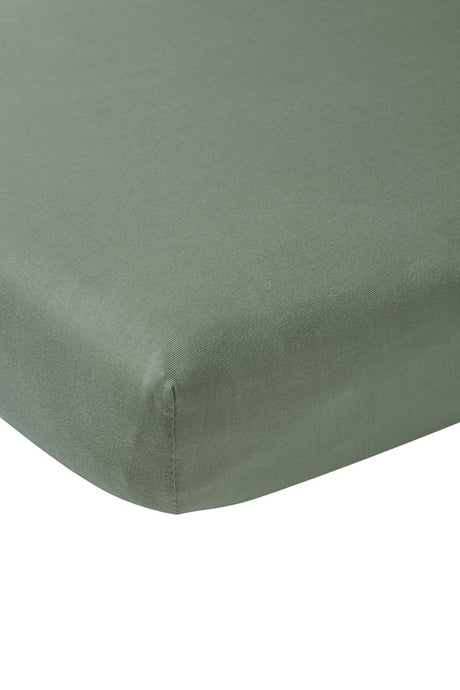 Materac do kojca Meyco Baby Uni z prześcieradłem - leśna zieleń - 75x95cm