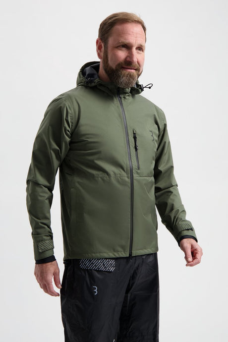 Bbb cycling rainshield explorer fietsjas - waterafstotend fietsjack heren dames - commuter fietsjack - olijf groen - maat m - bbw-450 m