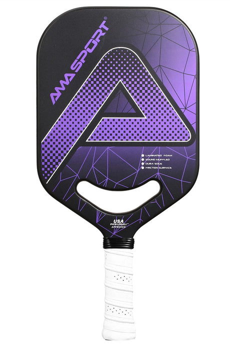 Wiosło Ama Sport Pickleball pp001-c1p fioletowo-czarne – powierzchnia grafitowa – rdzeń 20 mm – kuta rękojeść aero-duraedge cx –