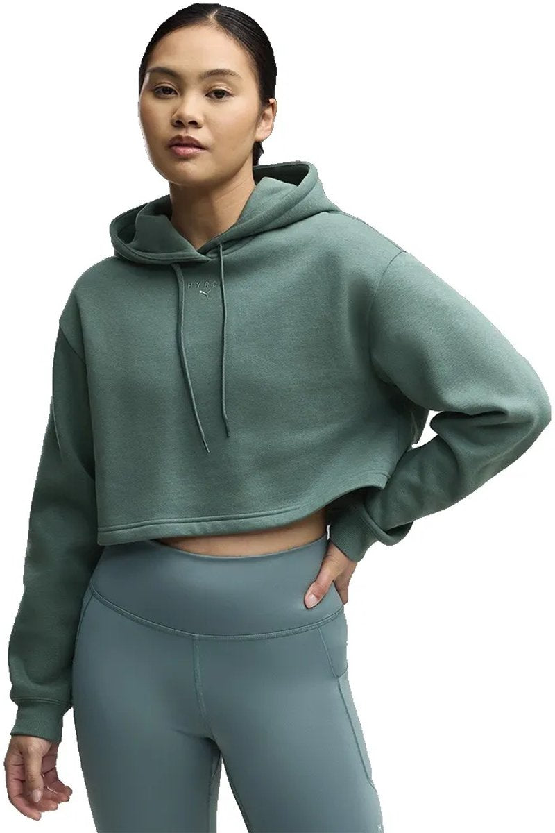 Puma x hyrox heavyweight hoodie groen xl vrouw xl
