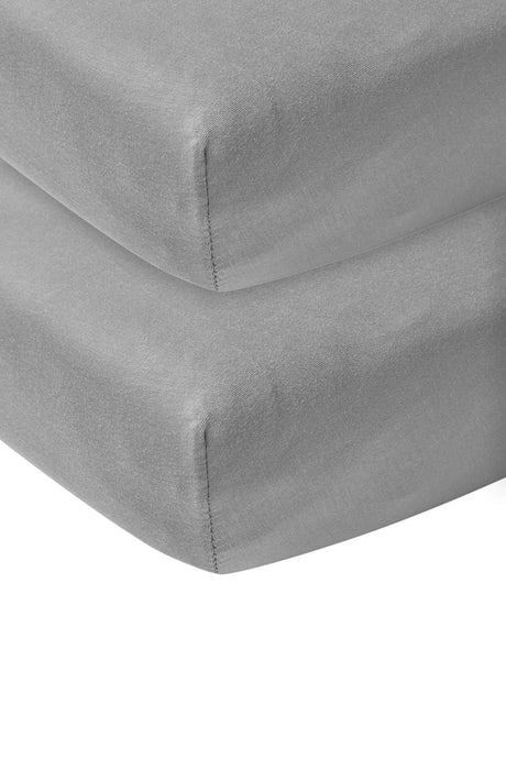 Łóżeczko dziecięce Meyco Baby Uni - 2 szt. - szare - 40x80 90cm