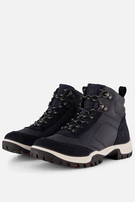 Ecco xpedition iii veterschoenen blauw leer - maat 36