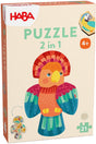 Puzzle Haba - 2 w 1 - papuga - drewno - 21 elementów - 3+