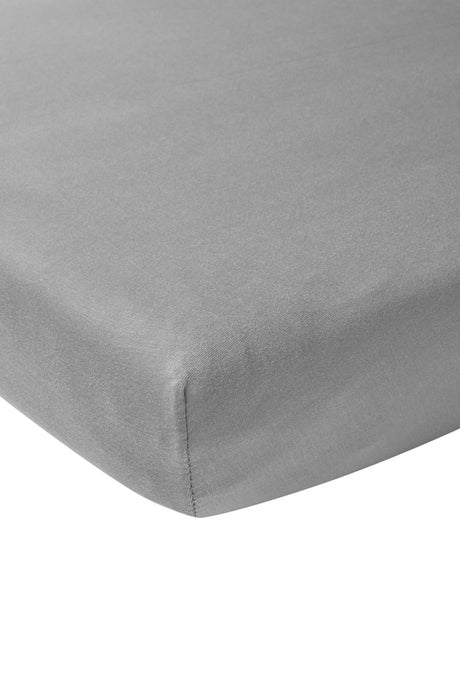 Prześcieradło dziecięce Meyco Baby Uni - szare - 70x140 150cm