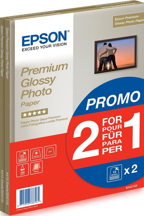 Błyszczący papier fotograficzny Epson Premium - a4 (210 x 297 mm) 255 g m2 15 arkuszy