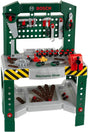 Klein Toys Bosch mini stół warsztatowy – 77 sztuk – z wieloma akcesoriami – z funkcjami nauki – ciemnozielony