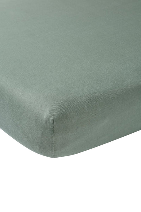 Prześcieradło dziecięce Meyco Baby Uni - kamienna zieleń - 70x140 150cm