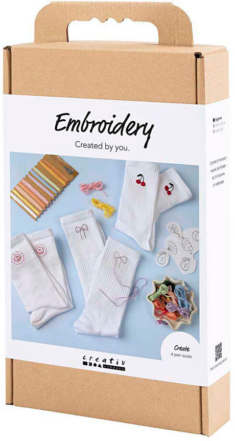 Firma Creativ https: www.cchobby.nl hobbyset-embroidery-socks-white-1-box