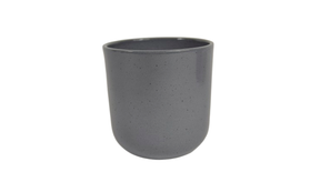 Orchideepot boule graniet grijs glans 13cm