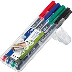 Długopis permanentny Staedtler lumocolor f - pudełko 4 kolory