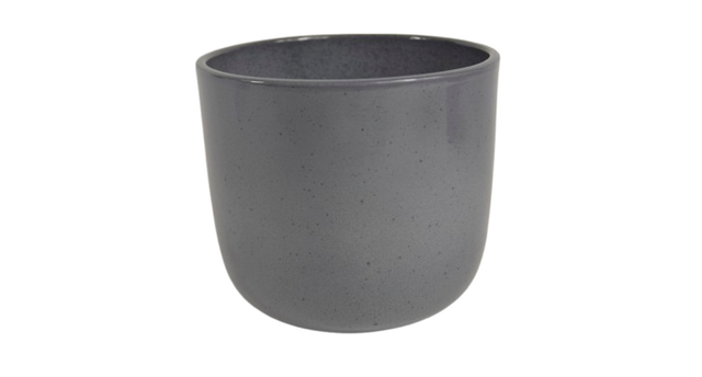 Pot boule graniet grijs glans 18cm
