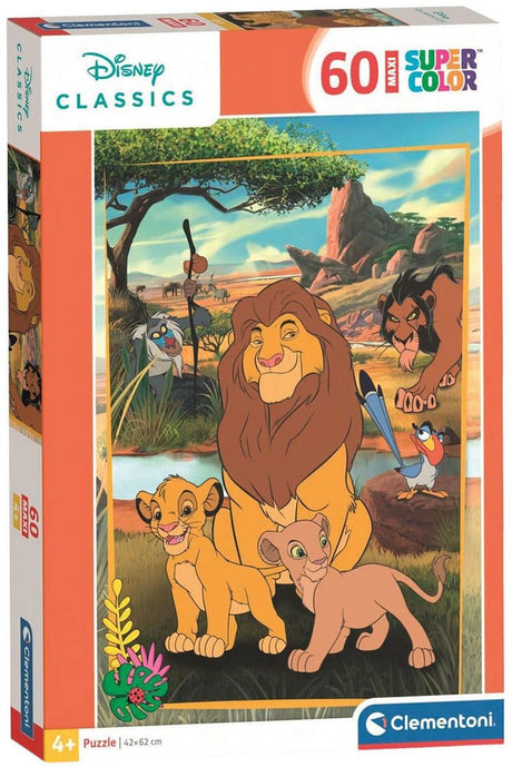 Puzzle Clementoni maxi król lew - 60 elementów.