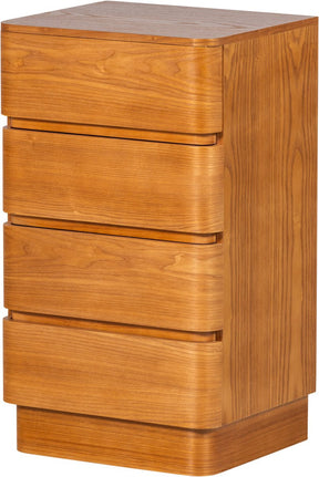 Stolik nocny Woood fejo - płyta mdf - brązowy - 70x40x34