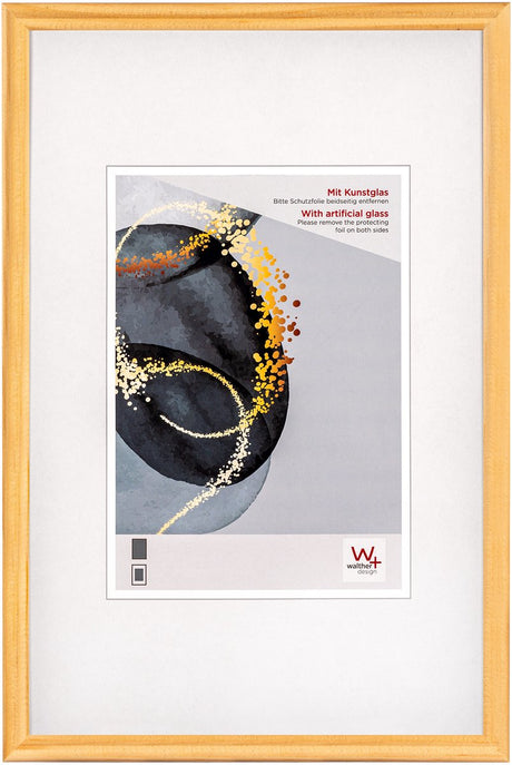 Walther select - houten lijst - fotoformaat 20x30 cm - kunstglas - natuur