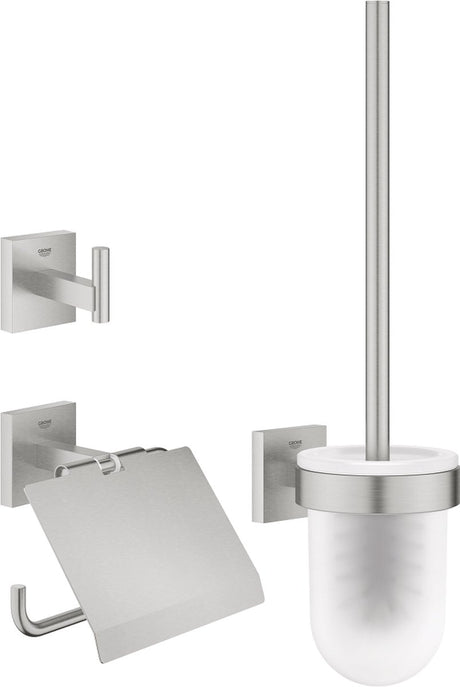 Zestaw akcesoriów do kostki startowej Grohe 3 w 1 - super stal (wygląd stali nierdzewnej) 41123dc0