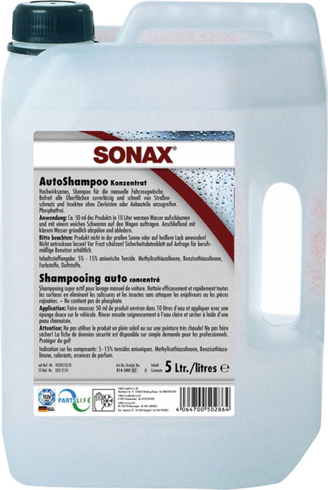 Szampon samochodowy Sonax 5l - detergent do samochodu - detergent do myjni samochodowej