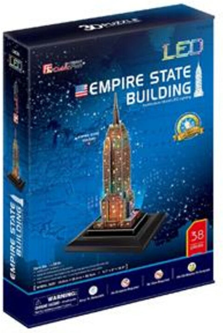 Zabawna sześcienna łamigłówka 3D Empire State Building z oświetleniem LED
