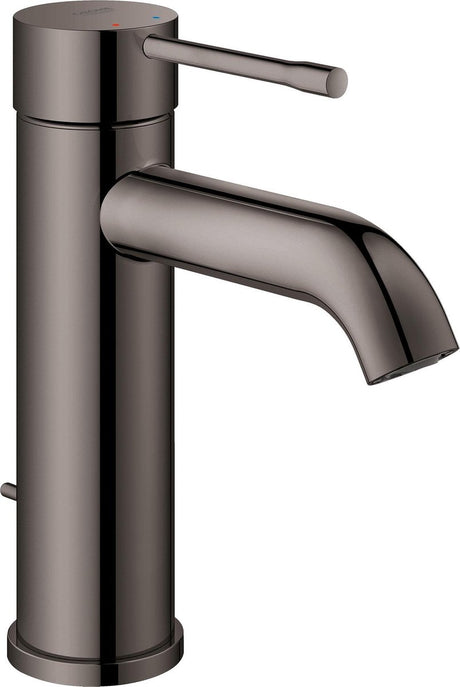 Grohe Essence nowa bateria umywalkowa - niska wylewka - z korkiem - twardy grafit (antracytowy połysk) - 23589a01